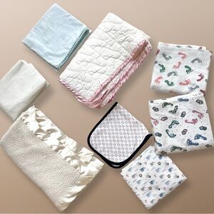 Assorted Baby Blankets Sheets Burp Cloth Changing Pad Liners